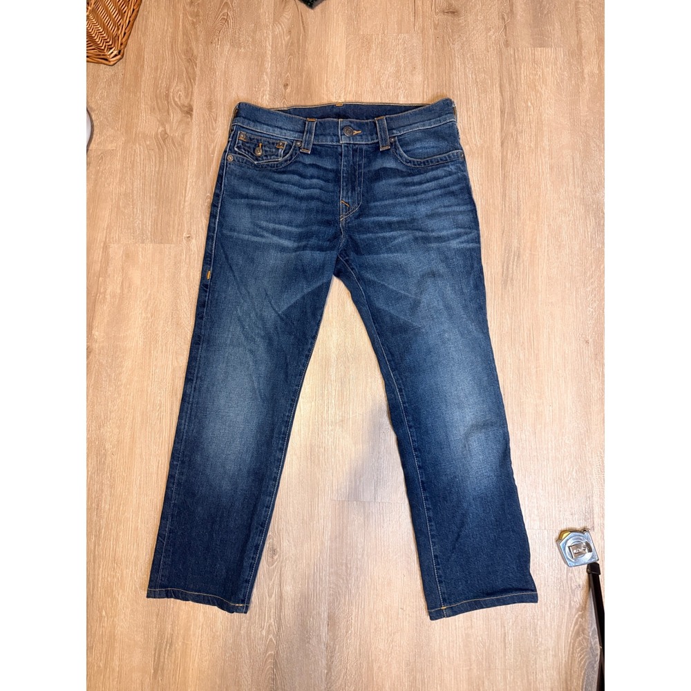 True Religion Straight Leg Men's Jeans Size 32 Blue Medium Wash